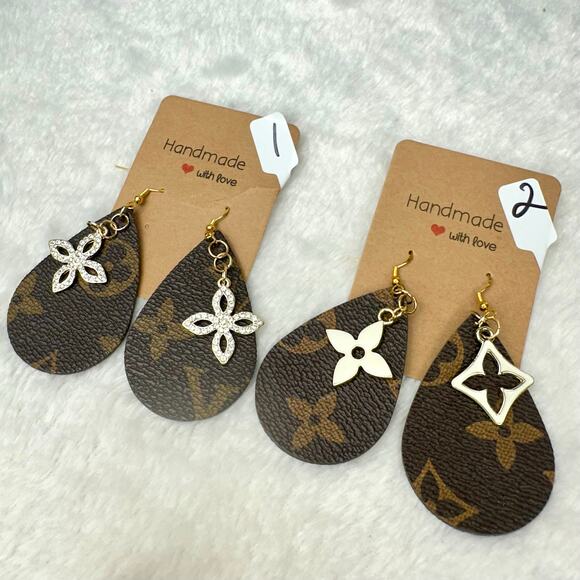 Hand crafted fashion earrings with charms choose ONE. ALL NEW. Great gift. - Picture 2 of 4